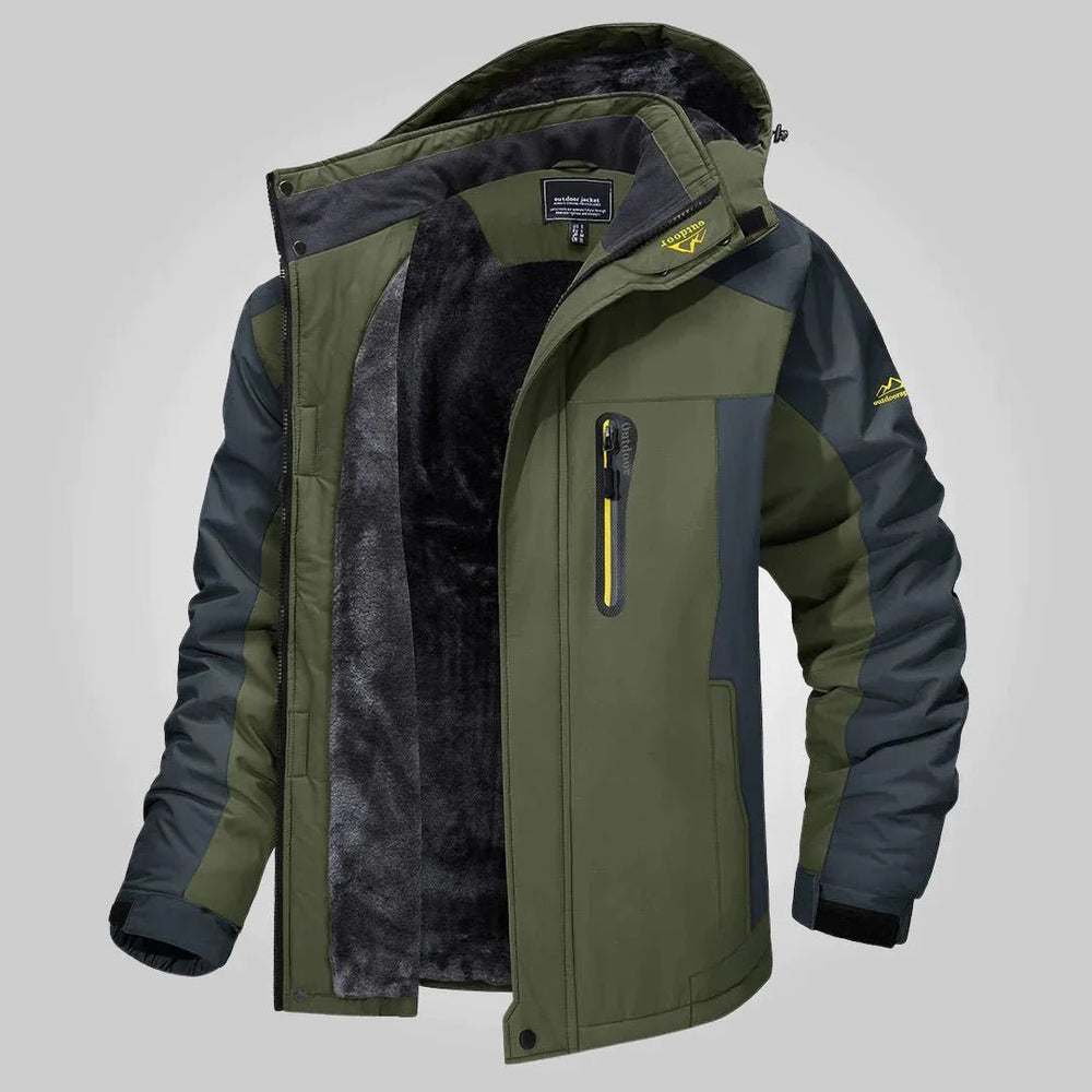 Levoire | Veste Extérieure Imperméable et Coupe-Vent Homme Vert foncé