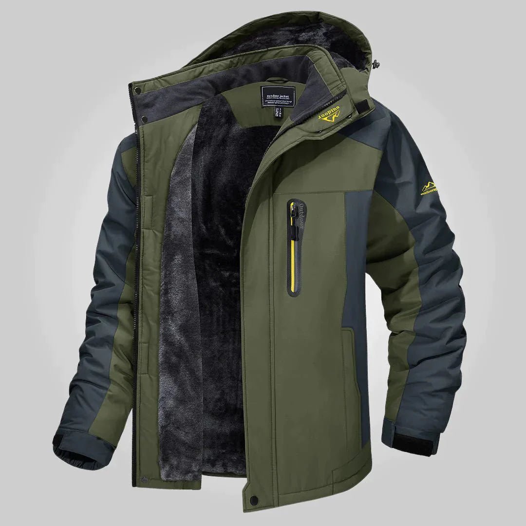 Levoire | Veste Extérieure Imperméable et Coupe-Vent Homme Vert foncé