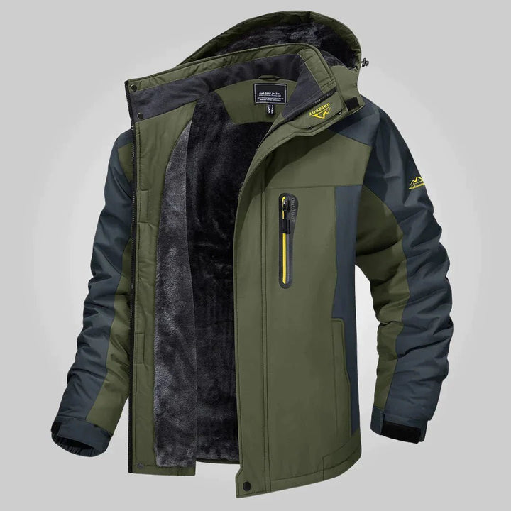 Levoire | Veste Extérieure Imperméable et Coupe-Vent Homme Vert foncé