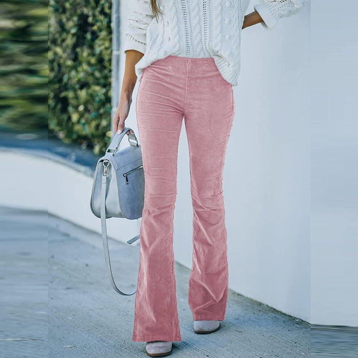 Levoire | Pantalon Évasé Élégant Rose