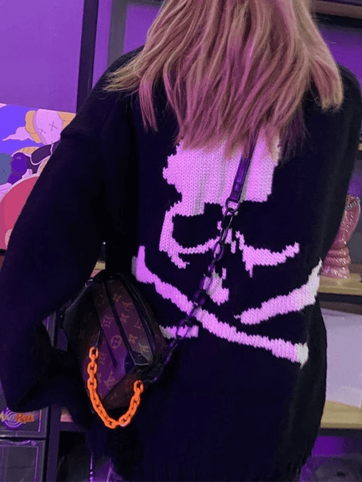 Levoire | Grande Taille Pull Crâne Usé