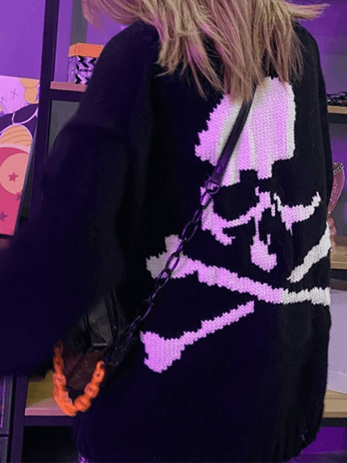 Levoire | Grande Taille Pull Crâne Usé
