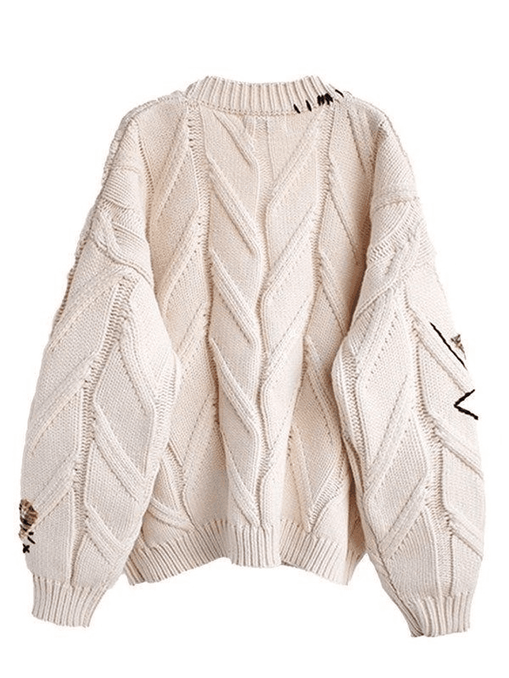 Levoire | Gilet En Tricot Surdimensionné Brodé