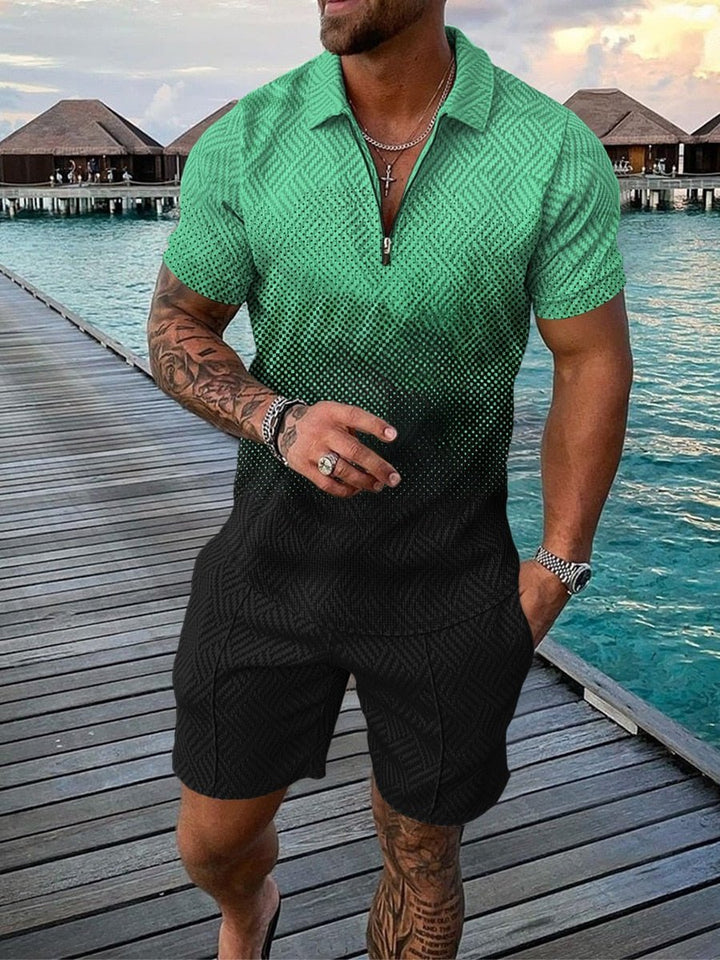 Levoire | Ensemble Polo Luxueux Vert Noir