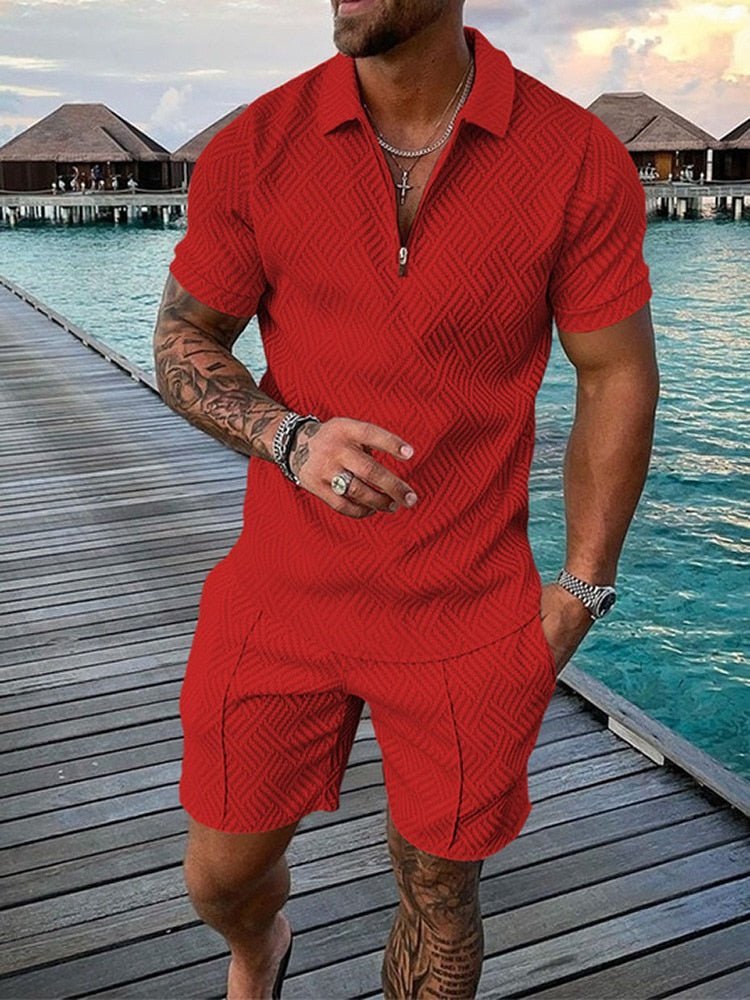 Levoire | Ensemble Polo Luxueux Rouge