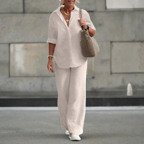 Levoire | Ensemble Élégant Deux Pièces Femme Beige