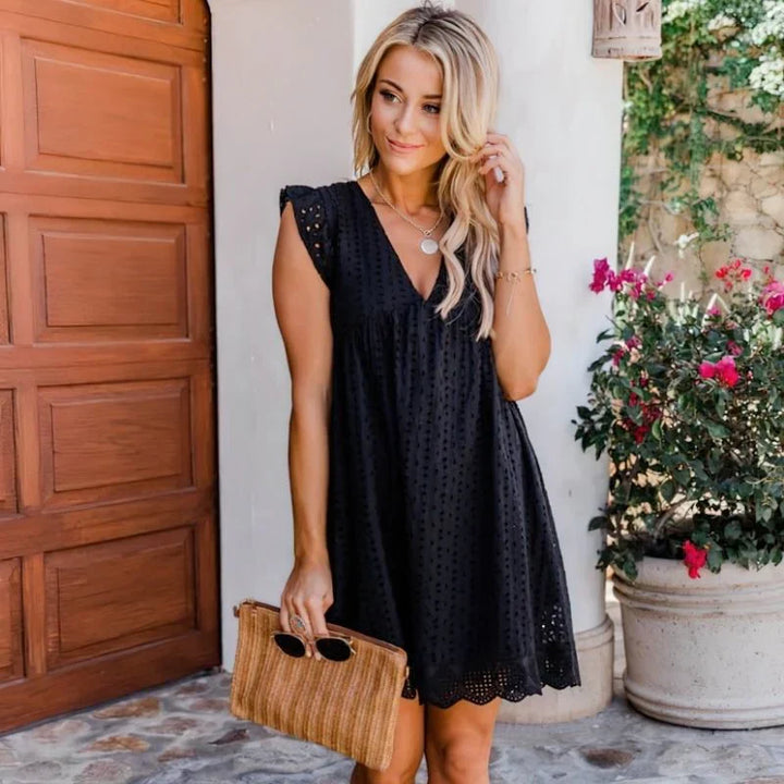 Levoire | Robe Sans Manches Classique Avec Décolleté En V Noir