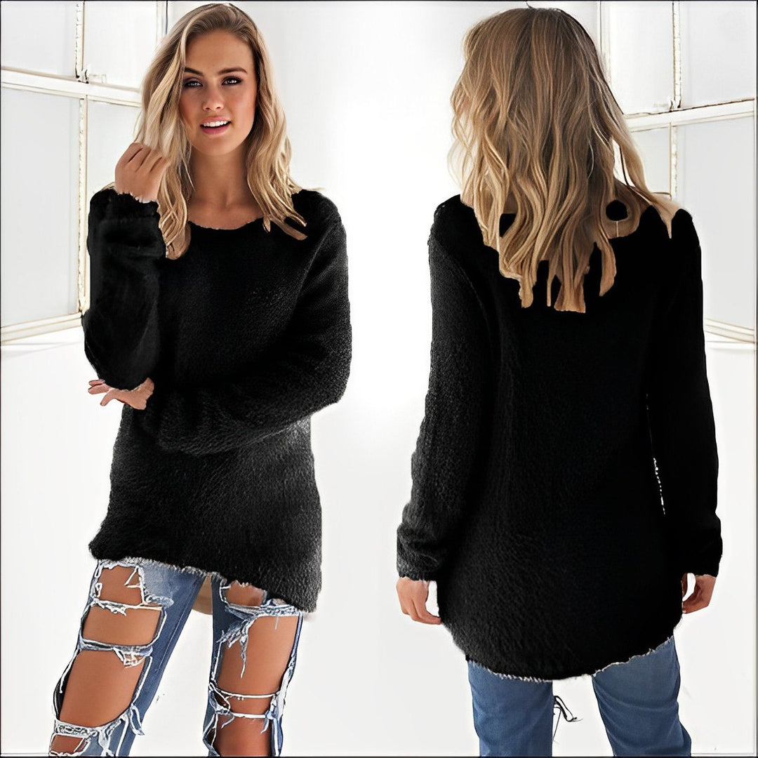 Levoire | Pull En Laine Doux Pour Femmes Noir