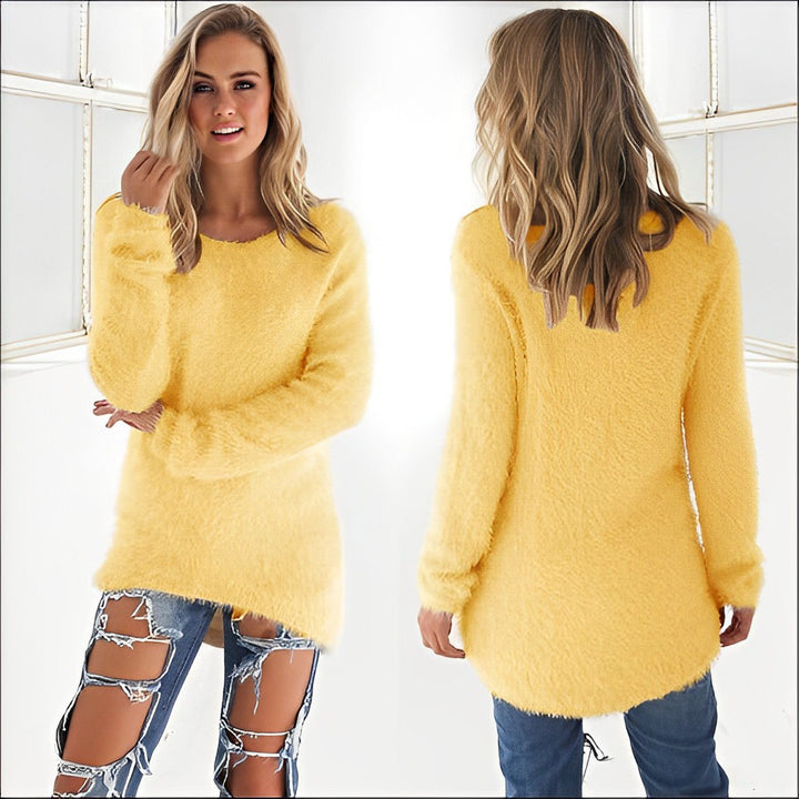 Levoire | Pull En Laine Doux Pour Femmes Jaune