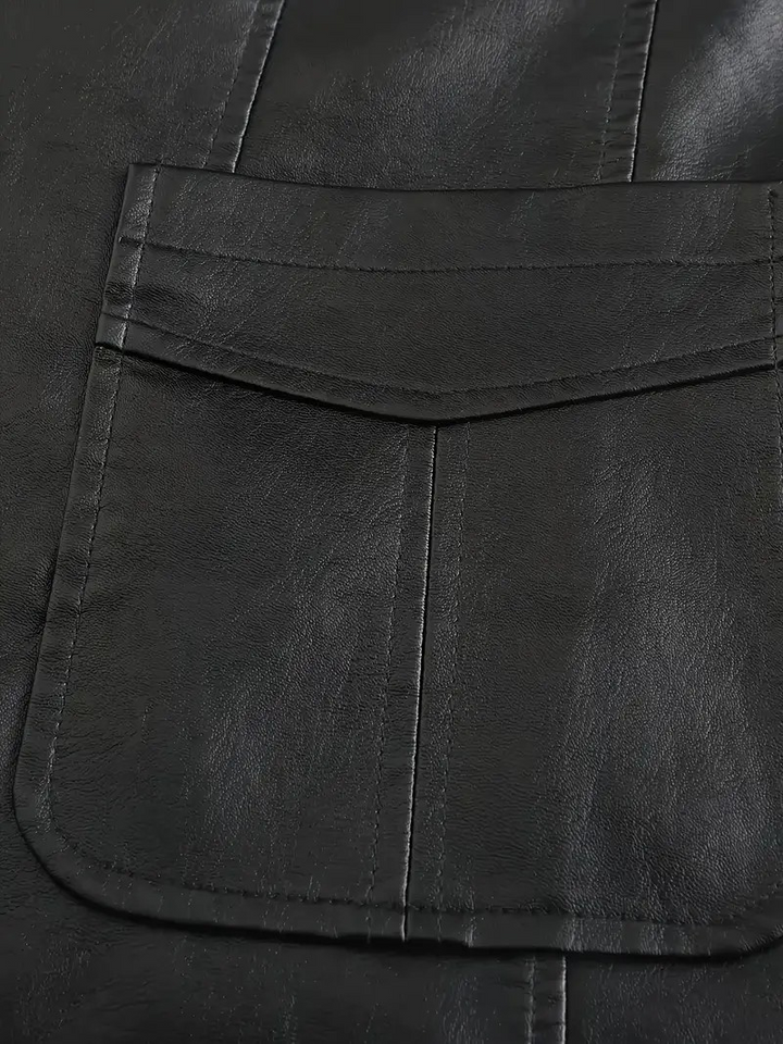 Levoire | Veste En Cuir Synthétique Avec Une Coupe Élégante