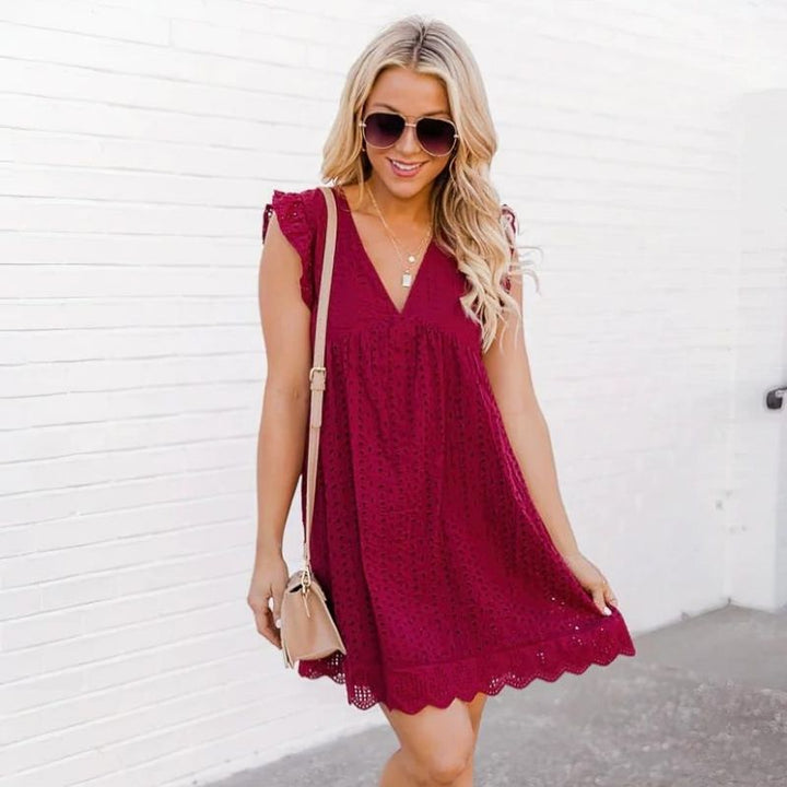 Levoire | Robe 2-En-1 Avec Shorts Intégrés Rot