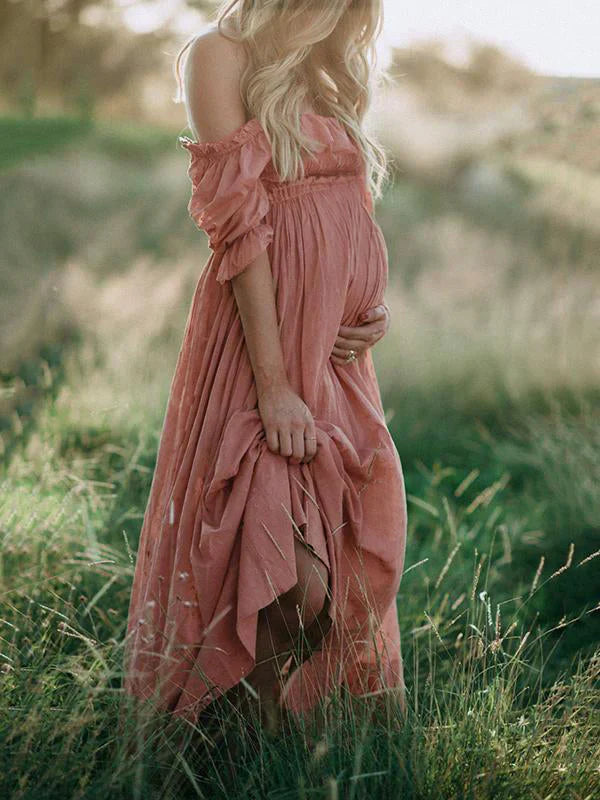 Levoire | Robe De Grossesse À Épaules Dénudées Confortable Et Élégante
