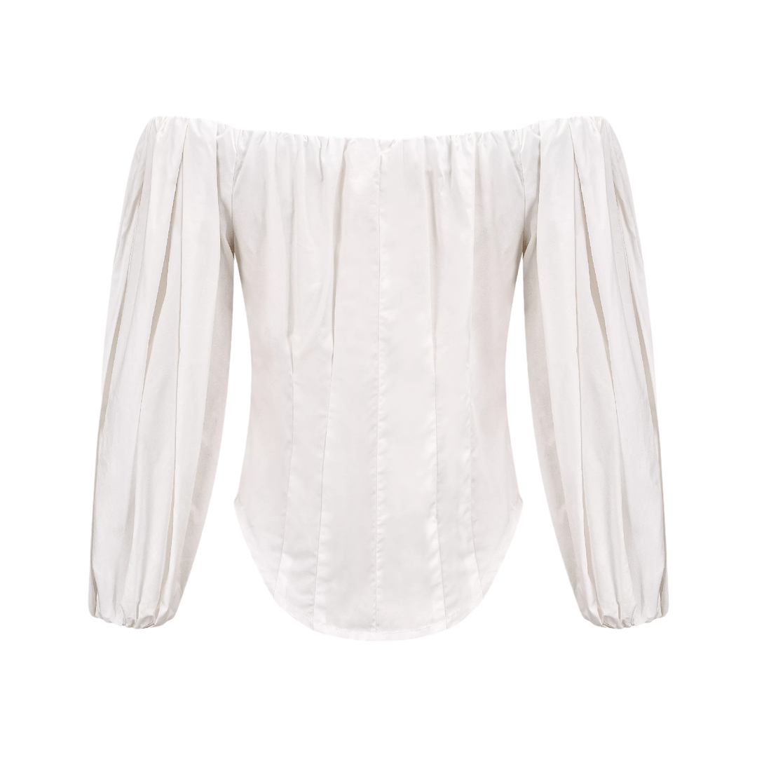 Levoire | Labyrinth Off Shoulder Puff Ärmel Top