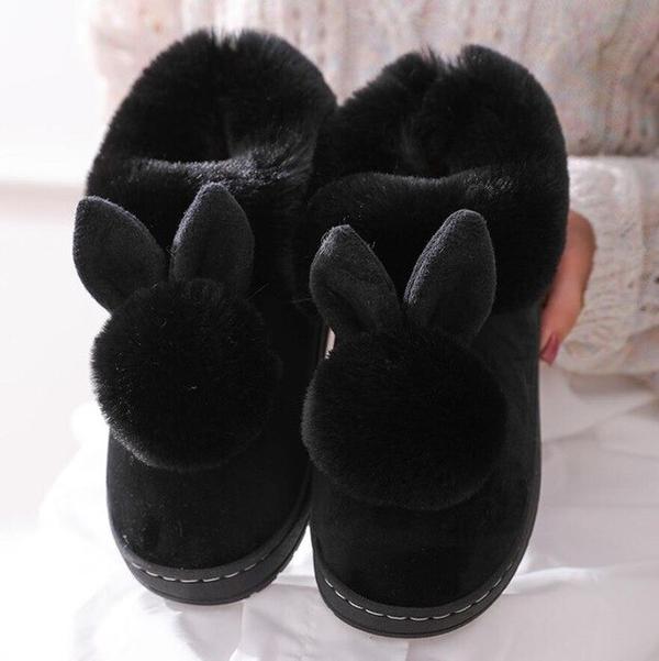 Levoire | Bunny Pantoufles Noir