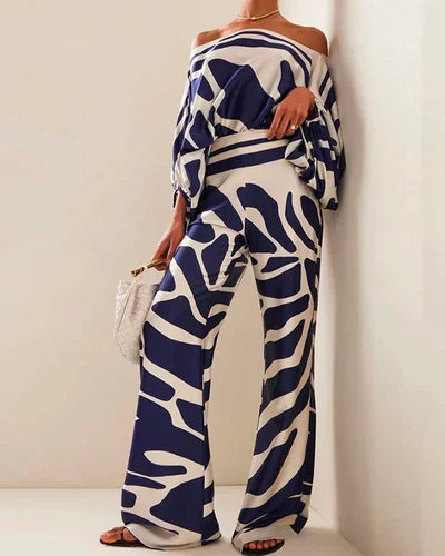 Levoire | Robe Rento Avec Imprimé Satellite Bleu