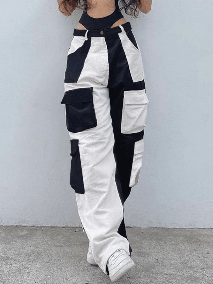 Levoire | Pantalon Cargo En Velours Côtelé Patchwork
