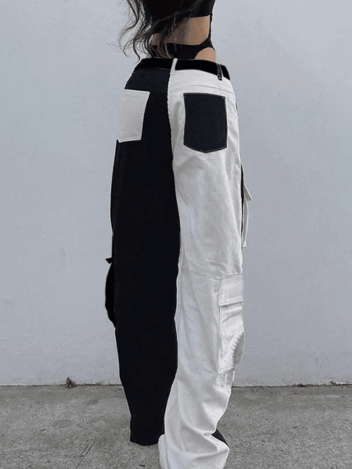 Levoire | Pantalon Cargo En Velours Côtelé Patchwork