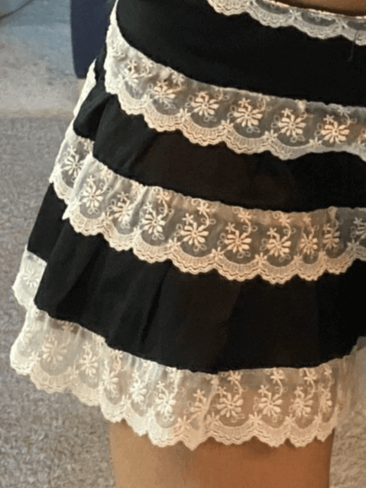 Levoire | Jupe Mini À Volants En Patchwork
