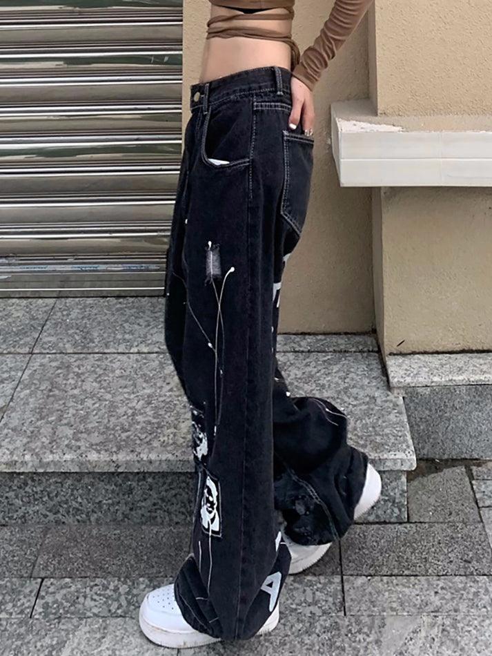 Levoire | Jean Boyfriend Imprimé Paisley Patchwork