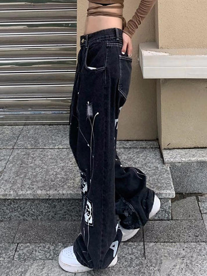 Levoire | Jean Boyfriend Imprimé Paisley Patchwork