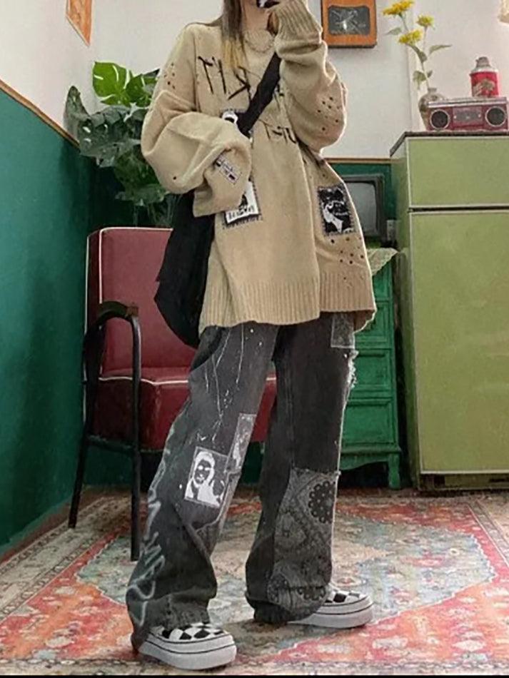 Levoire | Jean Boyfriend Imprimé Paisley Patchwork