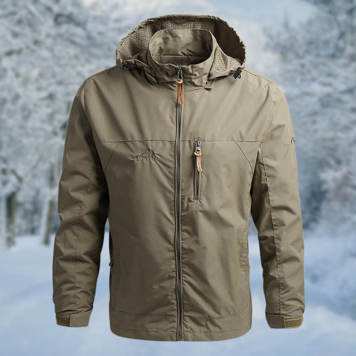 Levoire | Veste Imperméable À Manches Longues Avec Poches Zippées Khaki