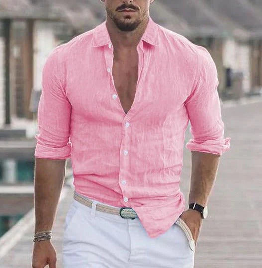 Levoire | Chemise En Lin Pur Pour L'Été Rosa