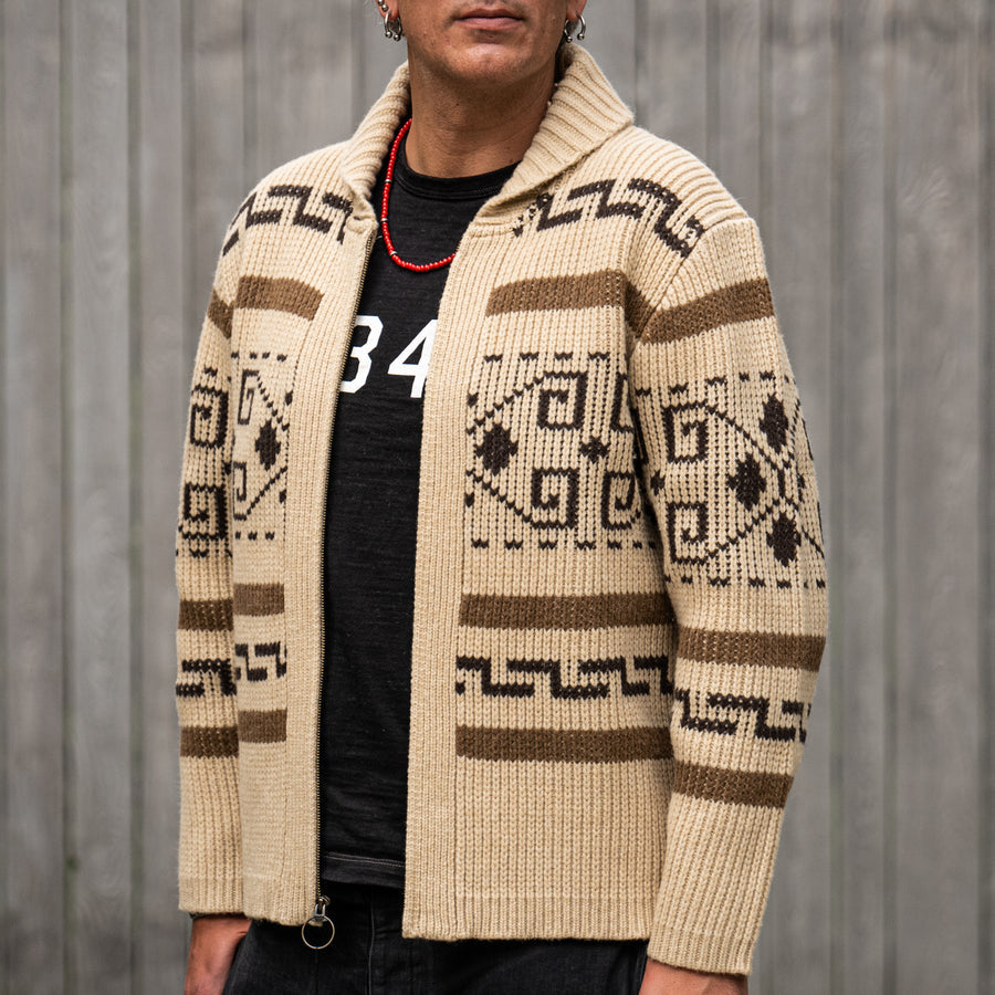 Levoire | Viininkorjuu Jacquard Pull Homme Veste avec Fermeture Éclair