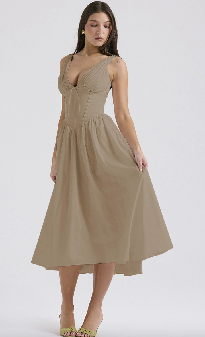 Levoire | Robe Dt Fr Looks De Loisirs Lgants Beige