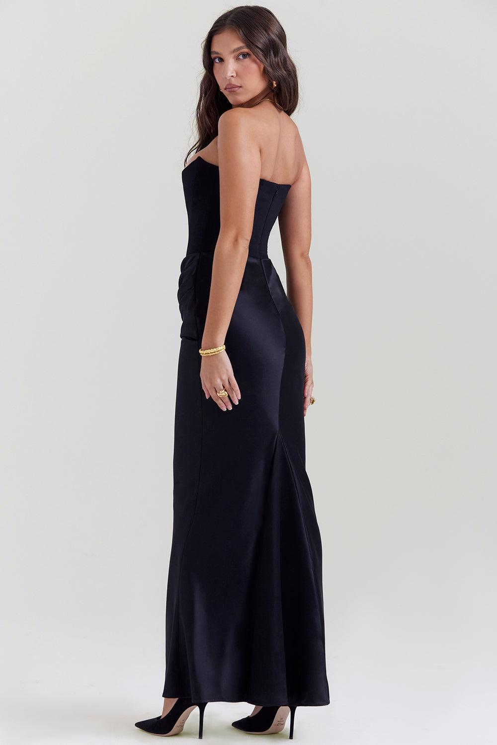 Levoire | Élégantes Sans Paule Corset Maxi Robe