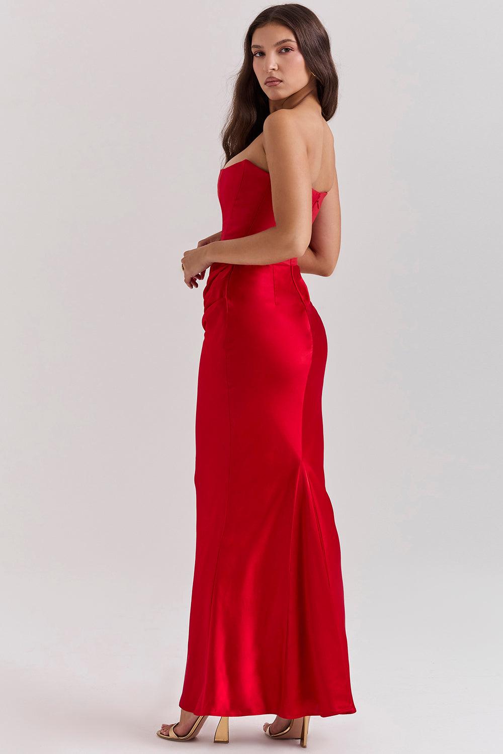 Levoire | Élégantes Sans Paule Corset Maxi Robe