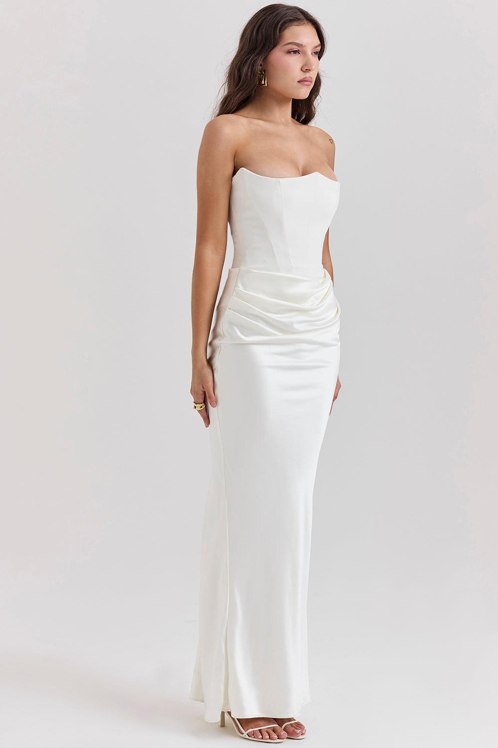 Levoire | Élégantes Sans Paule Corset Maxi Robe