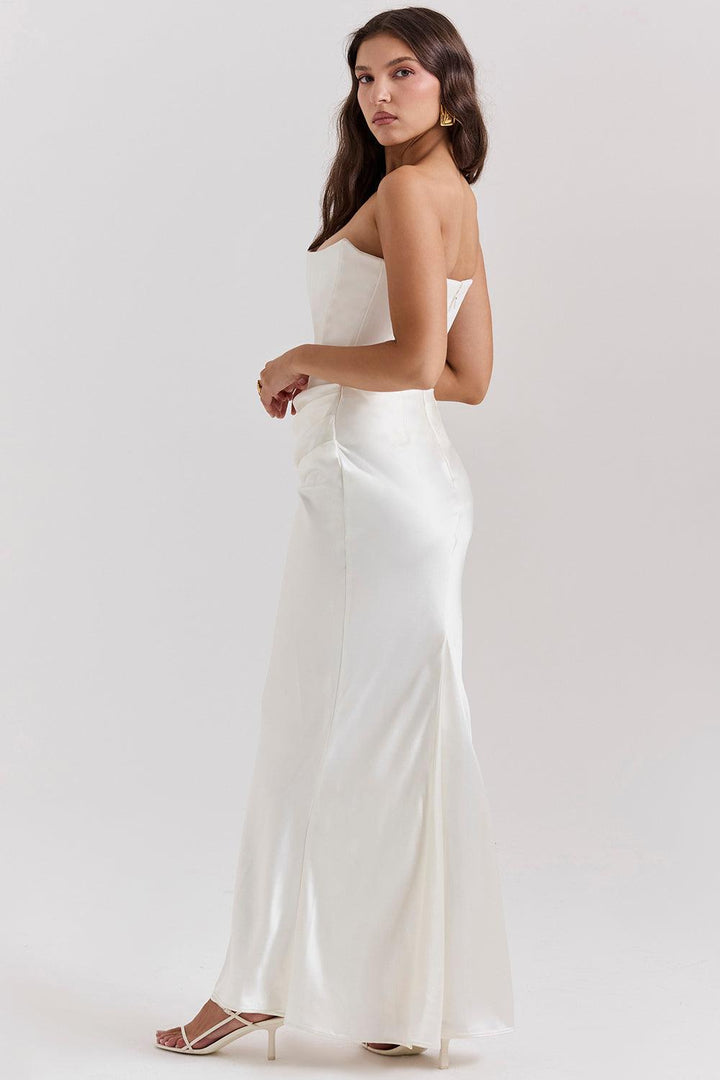Levoire | Élégantes Sans Paule Corset Maxi Robe