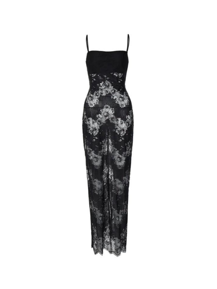 Levoire | Perspective Dos Nu Lacé Silhouette Robe Maxi