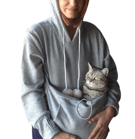 Levoire | Sweat à capuche élégant pour les amoureux des animaux Poche ventrale confortable pour animaux de compagnie