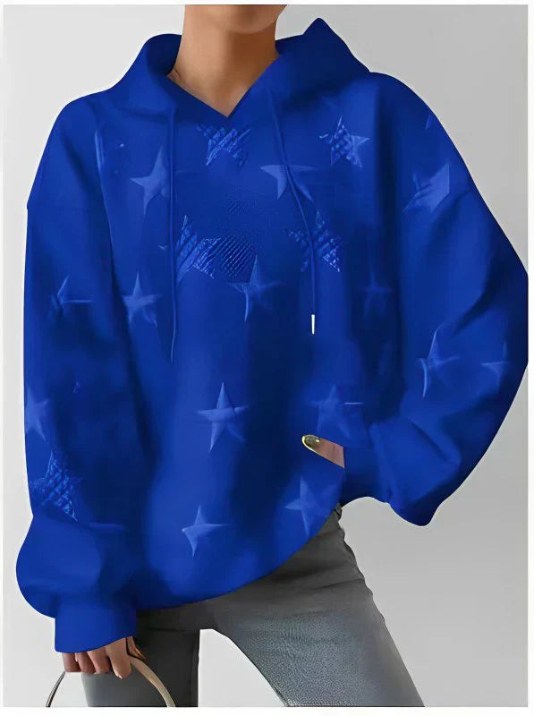 Levoire | Sweat À Capuche Col Rond Élégant Bleu