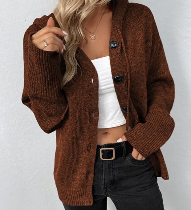 Levoire | Veste en tricot luxueuse pour femmes Braun