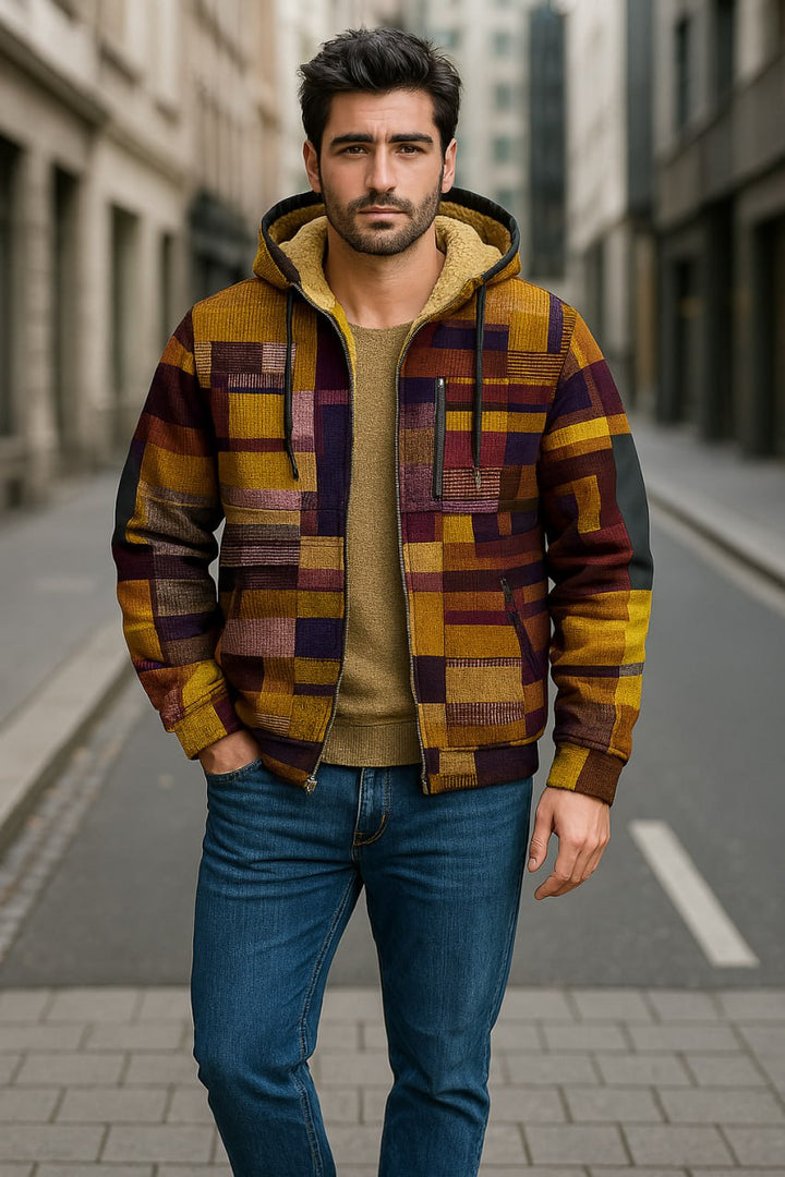 Levoire | Veste en polaire colorée avec capuche