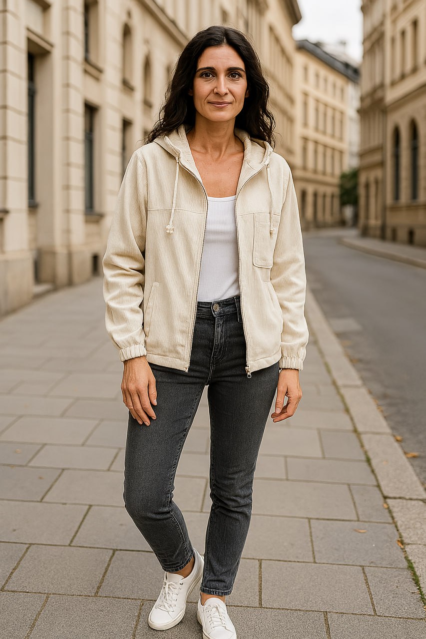 Levoire | La veste à capuche décontractée pour femmes Blanc