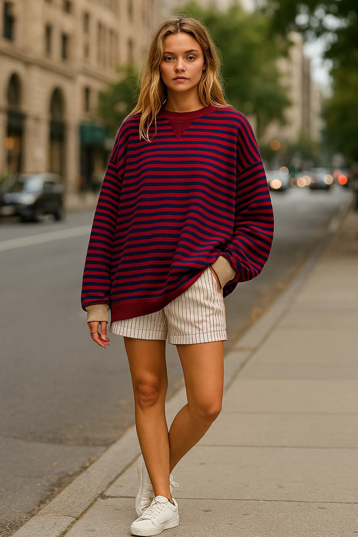 Levoire | Pull décontracté rayé Rot