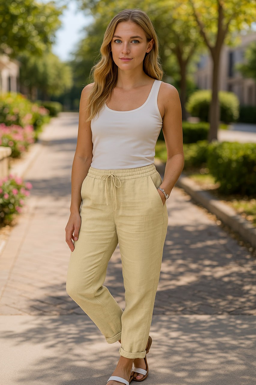 Levoire | Pantalon léger et confortable pour le quotidien Khaki