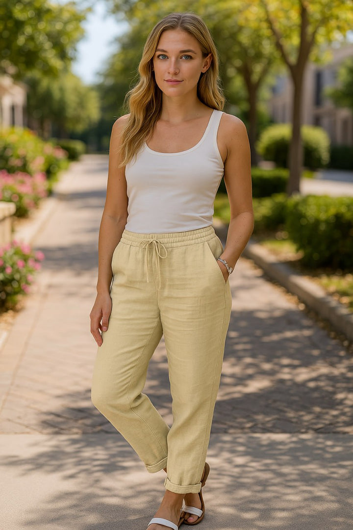 Levoire | Pantalon léger et confortable pour le quotidien Khaki