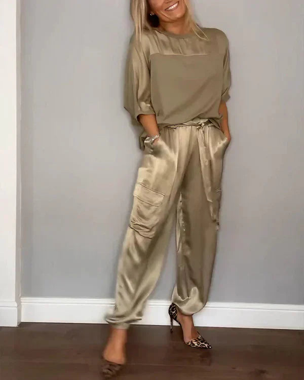 Levoire | Ensemble Élégant Et Élégant Pour Dames Khaki