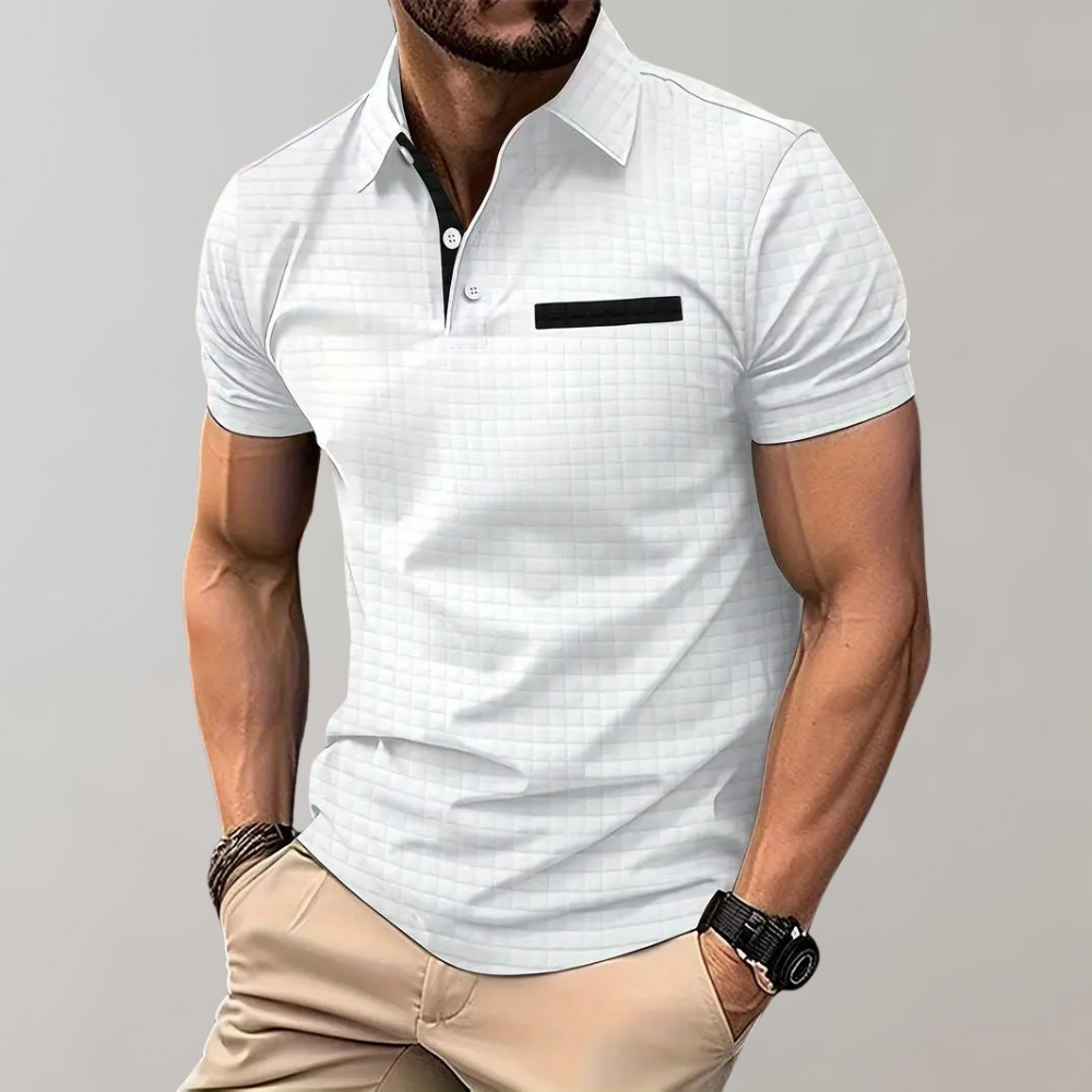 Levoire | Homme Polo Classique, Confortable & Polyvalent Blanc