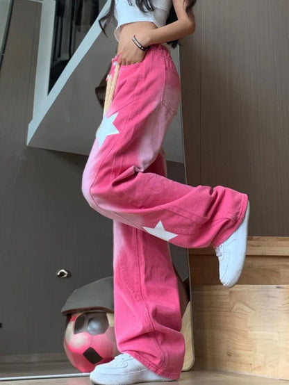 Levoire | Jean Boyfriend À Motifs Étoiles Roses