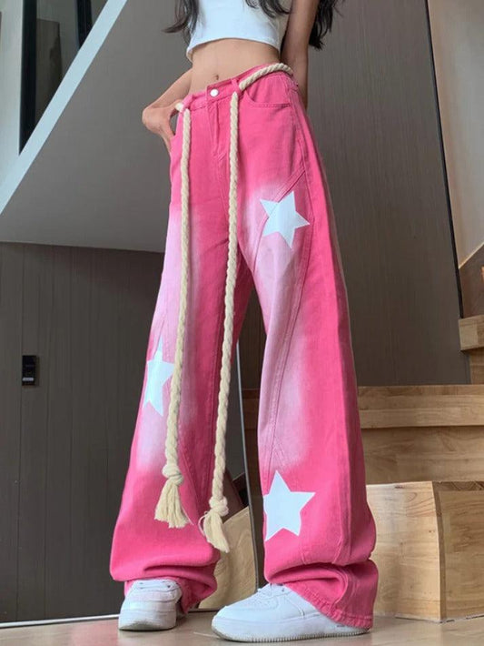 Levoire | Jean Boyfriend À Motifs Étoiles Roses