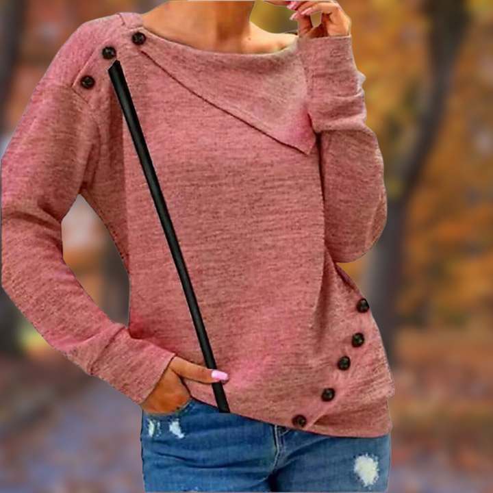 Levoire | Pull Fendu Sur Les Côtés Chic Hiver Rose