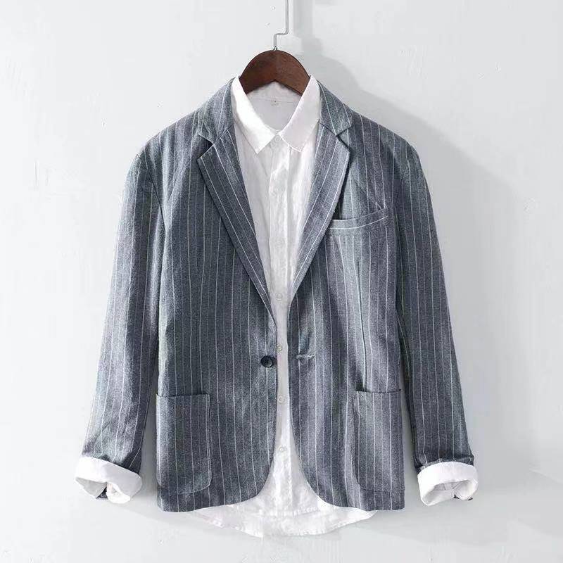 Levoire | Blazer En Lin Taillé Pour Une Silhouette Élégante grise schiste