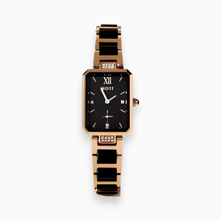 Levoire | Or Noir Montre Rectangulaire