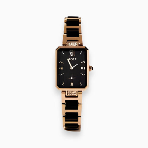 Levoire | Or Noir Montre Rectangulaire